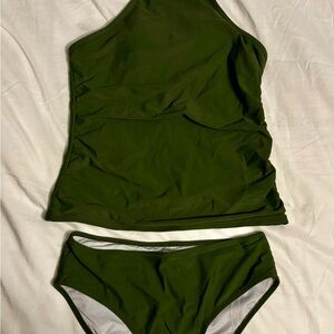Beachsissi Olive Green Women's Swim Set